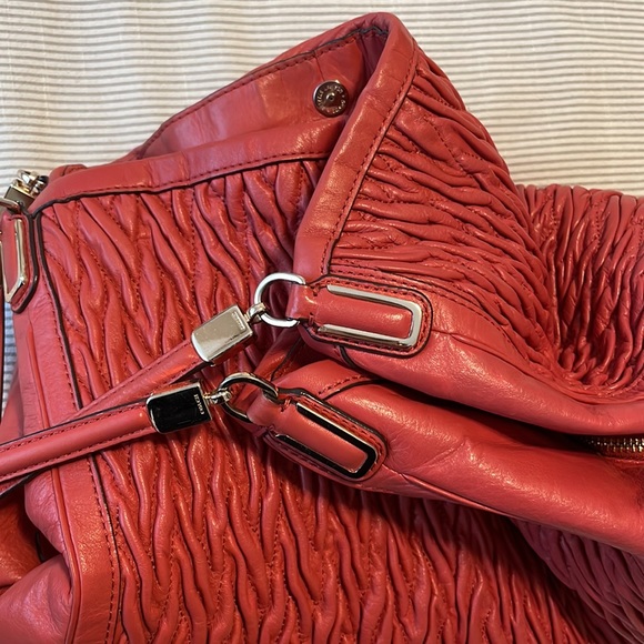 COACH Large Madison Phoebe Twisted Gathered Leather Shoulder Bag - Picture 10 of 11